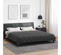 LoogCape Couette d'été gris clair anthracite 220 x 200 cm microfibre respirante lavable légère pour l'été et la transition hypoallergénique