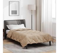 LoogCape Couette d'été taupe 200 x 140 cm microfibre respirante lavable légère pour temps chaud élégante avec motif matelassé hypoallergénique convient pour l'été et la mi-saison