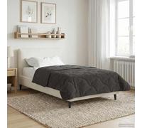 LoogCape Couette toutes saisons anthracite 155 x 220 cm avec microfibre double face et polaire pour un sommeil confortable, respirante, durable, lavable, pour l'hiver, l'été, la transition, douillette
