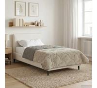 LoogCape Couette toutes saisons gris clair 135 x 200 cm microfibre et polaire respirante durable douce pour un sommeil confortable en hiver été mi-saison