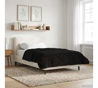 LoogCape Couette toutes saisons - Noir - 155 x 200 cm - En microfibre polaire - Design matelassé respirant et durable pour les nuits froides et chaudes