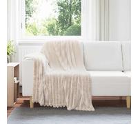 LoogCape Couverture beige 150 x 130 cm, couverture douillette en polaire pour canapé, lit, chambre à coucher, salon, légère et chaude, respirante, polyvalente, pour l'été et l'hiver