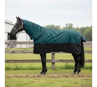LoogCape Couverture de cheval 75 cm imperméable et respirante pour écurie et pâturage, coupe-vent, avec bavoir ventral et sangle croisée, protection pour l'équitation en plein air, facile d'entretien