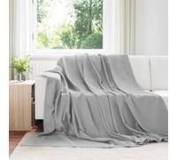 LoogCape Couverture grise - 270 x 240 cm - Polaire - Couverture douillette - Couvre-lit - Couverture de canapé - Jeté de lit pour chambre à coucher et salon - Légère, chaude, douce, respirante
