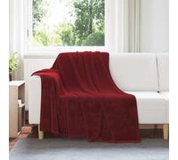 LoogCape Couverture polaire rouge bordeaux - 150 x 200 cm - Couverture douillette pour canapé, lit, chambre à coucher, salon - Légère et chaude - Respirante - Polyvalente