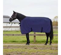 LoogCape Couverture pour cheval - Bleu marine - 115 cm - En polyester respirant - Imperméable - Coupe-vent - Pour écurie et extérieur - Protection en hiver - Transition - Poney - Poulain - Avec bavoir
