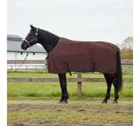 LoogCape Couverture pour cheval marron foncé 165 cm respirante imperméable coupe-vent pour écurie et pâturage, polyester robuste, poids léger, avec bavoir ventral, sangle croisée, pour la transition
