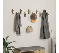 LoogCape Crochet marron 4 x 4 x 14 cm en bois massif recyclé peu encombrant pour garde-robe, linge, systèmes de rangement, rotatif, antidérapant, durable, adapté pour l'intérieur, élégant