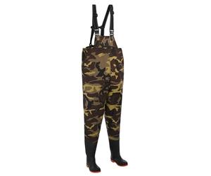 LoogCape Cuissard imperméable avec bottes en caoutchouc intégrées pour la pêche, la chasse et les activités de plein air, polyester enduit de PVC, bretelles réglables