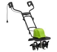 LoogCape Débroussailleuse électrique avec 4 lames en acier 800 W pour traitement du sol, préparation de parterres et culture, facile à utiliser, avec largeur de travail de 36 cm et profondeur de 23,5