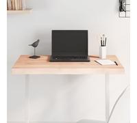 LoogCape Dessus de Table en Bois Massif de chêne Naturel Non traité, Dimensions 80x40 cm, Support pour Bricolage, Restauration, intérieur ou extérieur, capacité 25,6 kg, Bordure Assortie
