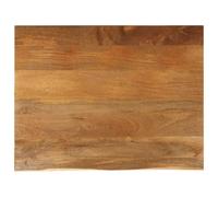 LoogCape Dessus de Table en Bois Massif de manguier 100x80x2,5cm avec Bord Vivant Rustique pour rénovation de mobilier intérieur extérieur Cuisine Salle à Manger ou Espace de Travail