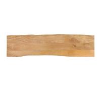 LoogCape Dessus de Table en Bois Massif de manguier 160x40x3,8 cm avec Bord Vivant Rustique pour rénovation Meuble intérieur extérieur Salle à Manger Cuisine Bricolage Support