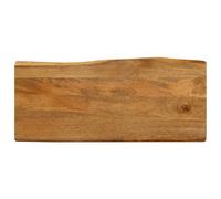 LoogCape Dessus de Table en Bois Massif de manguier 90x40x2,5 cm avec Bord Vivant Rustique pour rénovation Meuble intérieur extérieur Cuisine Salle à Manger Bricolage