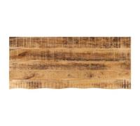 LoogCape Dessus de Table en Bois Massif de manguier Brut 140x60cm avec Bord Vivant pour rénovation de Meubles ou création de Surfaces de Travail intérieur et extérieur