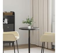 LoogCape Dessus de Table en marbre Noir Ø50x2,5 cm Robuste et élégant pour Salle à Manger, Bureau, Salon, extérieur, Support de Meuble, rénovation, création, Bricolage