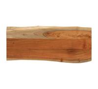 LoogCape Dessus de Table rectangulaire en Bois Massif Acacia 80x40x3,8 cm, Surface Durable pour mobilier intérieur extérieur, Support de Bricolage, création de Meubles ou rénovation