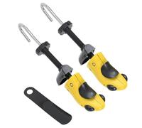 LoogCape Embauchoir à chaussures avec chausse-chaussures, jaune, UE 34-37, en plastique durable pour un ajustement confortable, étirement, élargissement, entretien des chaussures, entretien du cuir