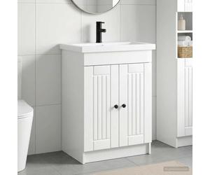 LoogCape Ensemble de mobilier de Salle de Bain Blanc Brillant avec Meuble lavabo Vasque sous Armoire Placard Commode étagère Colonne Rangement tiroir Porte Suspendu Pied Miroir Double Simple pour