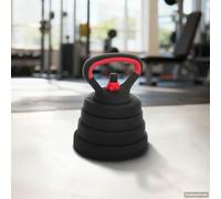 LoogCape Ensemble d'haltères courts et kettlebells 4 en 1 - 30 kg - Réglable - Pour entraînement musculaire, musculation, gym à domicile, fitness, entraînement avec revêtement en caoutchouc