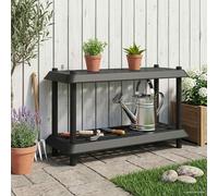 LoogCape Étagère à 2 niveaux - 100 x 40 x 55,5 cm - En polypropylène - Anthracite - Résistant aux UV - Pour l'intérieur et l'extérieur - Rangement polyvalent avec une capacité de charge de 30 kg