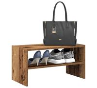 LoogCape Étagère à chaussures empilable en bois aspect bois vieilli, 60 x 30 x 30,5 cm, armoire à chaussures étroite pour couloir, couloir, couloir, espace de rangement pour baskets, bottes, rangement