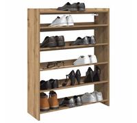 LoogCape Étagère à Chaussures en Bois d'ingénierie chêne Artisanal, Meuble de Rangement modulable pour entrée, Couloir ou Dressing, Support Pratique avec Compartiments et Fixation Murale