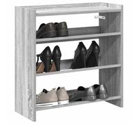 LoogCape Étagère à chaussures grise Sonoma en bois 60 x 25 x 62 cm, armoire étroite avec compartiments, étagère à chaussures peu encombrante pour couloir, couloir, rangement de baskets et bottes
