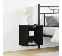 LoogCape Étagère flottante avec lumière LED, noire, 40 x 28,5 x 40 cm, étagère murale moderne pour salon, bureau, espace de rangement, matériau en bois durable, éclairage inclus