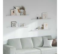 LoogCape Étagère Murale en Bois d'Ingénierie avec Support Support Murale 4 pièces Marbre Blanc 115 x 9 x 3 cm pour Salon Chambre Cuisine Bureau Décoration Fonctionnelle