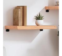 LoogCape Étagère Murale Marron Clair en Bois de chêne Massif traité, Dimensions 60 x 30 x 2-6 cm, supporte jusqu'à 20 kg, idéale pour Rangement, décoration ou Affichage dans Salon, Cuisine