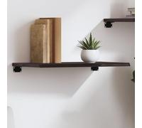 LoogCape Étagère murale marron foncé 60 x 40 x 2 cm en chêne massif traité, avec bord naturel, pour salle de bain, chambre à coucher et cuisine, charge maximale 20 kg