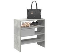 LoogCape Étagères à Chaussures empilables Gris béton 60x30x30,5 cm Set de 2 Supports modulables pour Rangement Pratique dans Dressing, entrée ou Couloir avec Fixation Murale
