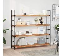 LoogCape Étagères flottantes 2 pièces 140x30x4 cm en Bois d'acacia Massif à l'huile, Support Mural, Rangement Pratique pour Salon, Cuisine, Chambre ou Bureau, décoration élégante et Solide