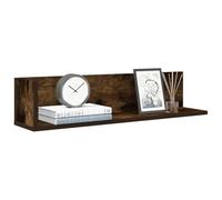 LoogCape Étagères murales en chêne fumé 2 pièces 75x16,5x16,5 cm Support Planche Suspendu décoration Rangement Meuble Support bibliothèque