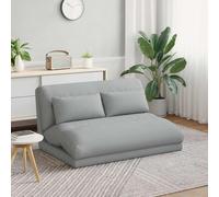 LoogCape Fauteuil de sol réglable en tissu gris clair avec dossier ergonomique, pliable et rembourré pour salon, jeux, lecture, yoga, assise confortable, peu encombrant, housse lavable
