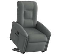 LoogCape Fauteuil inclinable Gris foncé en Tissu avec Levage électrique et Repose-Pieds réglable pour Salon, Chambre ou Bureau, Fauteuil Relax, Fauteuil bergère avec accoudoirs rembourrés et Poche