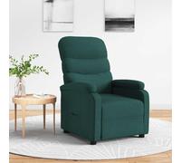 LoogCape Fauteuil inclinable Vert foncé en Tissu avec Dossier réglable, siège Ergonomique, Chaise Relax, canapé ou bergère, pour Salon, Chambre ou Bureau, offrant Confort et stabilité
