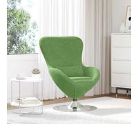 LoogCape Fauteuil œuf Vert Clair Velours avec Base pivotante à 360 degrés pour Salon et Chambre, siège Relax Ergonomique, Coussin rembourré, Design Moderne, idéal pour détente et Lecture