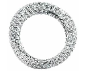 LoogCape Fil à lame en acier galvanisé de 150 m pour clôture de sécurité, résistant aux intempéries, durable, idéal pour jardin, terrain, commerce, militaire, prison, autorité, avec lames de 22 x 15