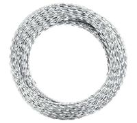 LoogCape Fil en acier galvanisé NATO 300 m pour clôture de sécurité, jardin, commerce, installations militaires, résistant aux intempéries, durable, lames de 22 x 15 mm, espacement de 34 mm, câble en