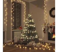 LoogCape Filet lumineux pour sapin de Noël avec 150 LED, 150 cm, étanche, port d'alimentation USB, pour intérieur et extérieur, blanc chaud, décoration économe en énergie, idéal pour jardin, balcon
