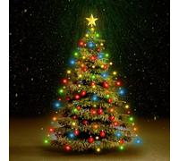 LoogCape Filet lumineux pour sapin de Noël avec 150 LED multicolores, 150 cm, étanche, pour intérieur et extérieur, éclairage décoratif avec 8 effets de lumière, port USB, jardin, balcon, terrasse