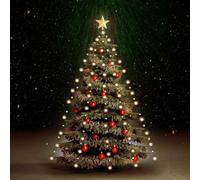 LoogCape Filet lumineux pour sapin de Noël avec 210 LED, 210 cm, étanche, port USB, pour intérieur et extérieur, éclairage économe en énergie pour décorations de fête, jardin, balcon et fête