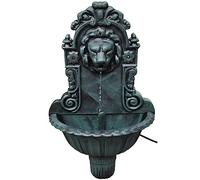 LoogCape Fontaine murale design tête de lion en plastique durable avec pompe à eau et tuyau, adaptée pour l'intérieur, design cascade décoratif, source d'eau relaxante