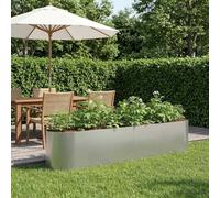 LoogCape Jardinière surélevée en acier galvanisé - 200 x 40 x 40 cm - Sans sol - Pour balcon, terrasse et extérieur - Résistant aux intempéries - Revêtement par pulvérisation - Pour légumes, herbes et