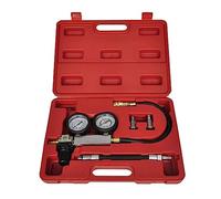 LoogCape Kit de détecteur de fuites de cylindre pour diagnostic du moteur, convient pour moteurs à essence avec bougies d'allumage de 12 à 14 mm, avec manomètre, adaptateur, tuyau de raccord rapide et
