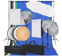 LoogCape Kit d'éclairage de studio photo avec système de fond de boîte à lumière réglable, sacs de transport 5 fonds de 300 cm de large pour portrait, photographie de produits, studio à domicile, vlog