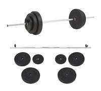 LoogCape Kit d'haltères 30 kg avec disques réglables pour musculation, musculation et gym à domicile, avec barre d'haltère, fermetures à ressort, accessoires robustes, convient pour la salle de sport