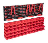 LoogCape Kit mural à outils de 136 pièces avec boîtes de rangement pour atelier, garage et salle de loisirs, avec plaques murales, boîtes en plastique empilables, porte-outils, étiquettes et kit de